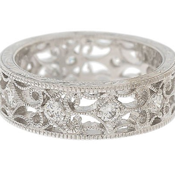 QVC Tacori Epiphany Diamonqiue Lace Design Eternity Band. 0251 - Picture 4 of 5